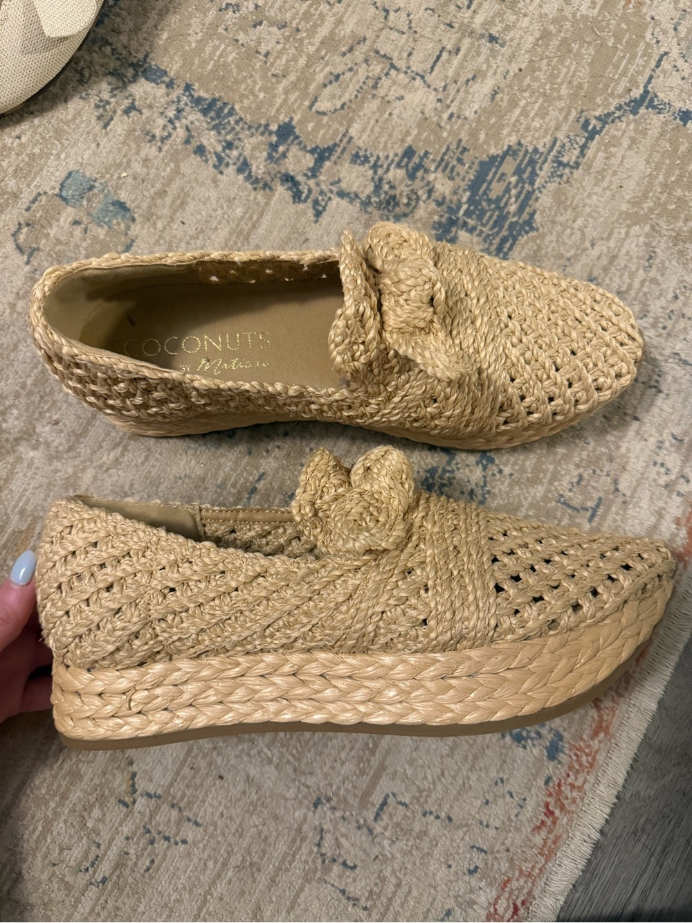 Coconuts by Matisse Natural Beige Woven Knot Loafers